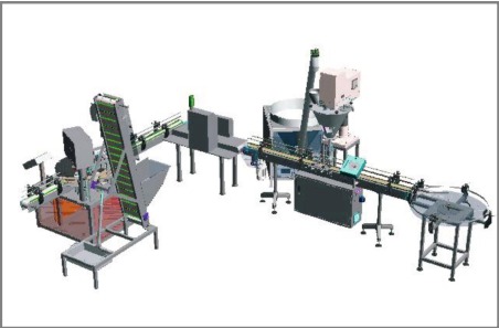 Jar Filling Line with Auger Filler